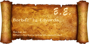 Borbély Edvarda névjegykártya